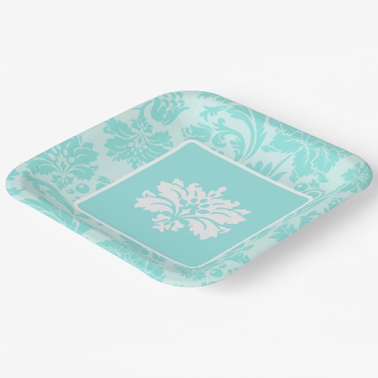 Blauwgroen groen, blauw  bord voor dampafdruk op p (Gebogen)