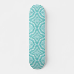 Blauwgroen groen blauw geometrisch ontwerp persoonlijk skateboard