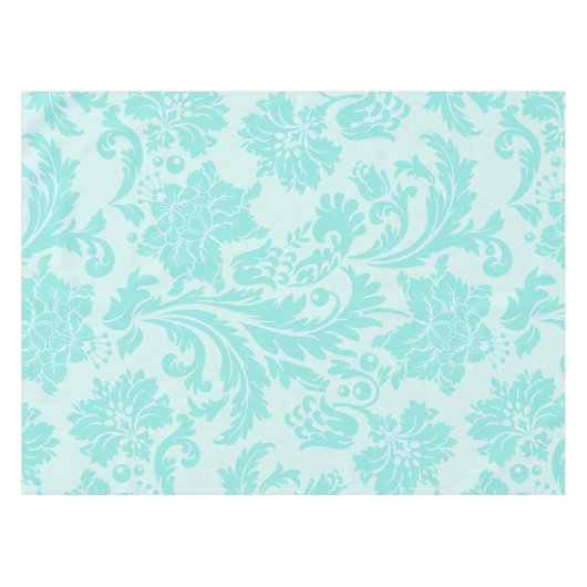 Blauwgroen groen, blauw , kleurdruktablecloge tafelkleed (Voorkant (Horizontaal))