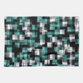 Blauwgroen Groen Blauw Wit Abstract Pset Theedoek (Horizontaal)