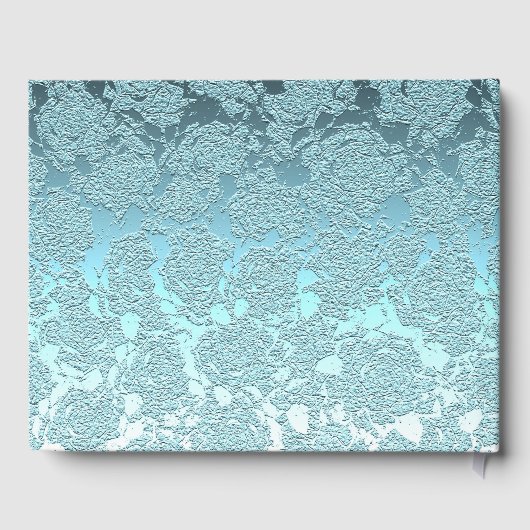 Blauwgroen Groen Elegant Weddenschap Gastenboek (Achterkant)