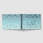 Blauwgroen Groen Elegant Weddenschap Gastenboek (Volledig)