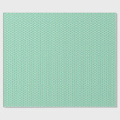 Blauwgroen-groen en Beige Patroon Quatrefoil Cadeaupapier (Vlak)