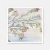 Blauwgroen Groen en Bourgogne Servetten (Voorkant)