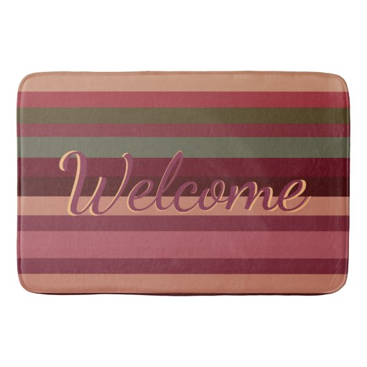 Blauwgroen groen en Bourgondië Badmat (Voorkant)