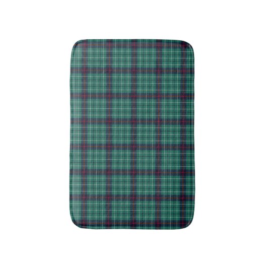 Blauwgroen Groen en Navy Blue Duncan Schots Plaid Badmat (Voorkant Verticaal)