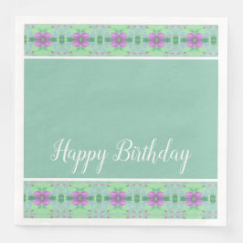 Blauwgroen groen en Paarse Servet