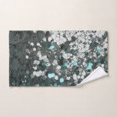 Blauwgroen groen glitter glam #1 (Faux Glitter) #d Bad Handdoek (Handdoek)