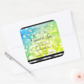 Blauwgroen groen glitterproduct met etiket diamant (Envelop)