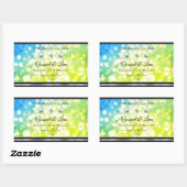 Blauwgroen groen glitterproduct met etiket diamant (Vel)