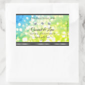 Blauwgroen groen glitterproduct met etiket diamant (Tas)