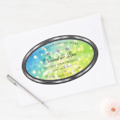 Blauwgroen groen glitterproduct met etiket diamant (Envelop)