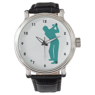 Blauwgroen Groen Golf Horloge