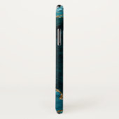 Blauwgroen Groen Goud Glitter Agaat Edelsteen Mono Case-Mate iPhone Case (Achterkant / rechts)