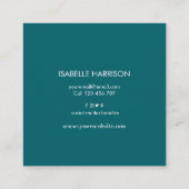 Blauwgroen groen goud waterverf visitekaartje (Achterkant)