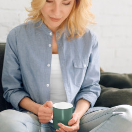 Blauwgroen groen koffiemok