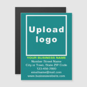 Blauwgroen groen magnetisch Visitekaartje van 4,25 (Voorkant / Achterkant)