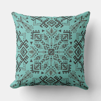 Blauwgroen Groen Mandala Pillow Buitenkussen