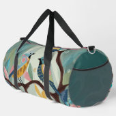 Blauwgroen groen, modern kleurrijk vogeltje plunjezak (Rechterhoek)