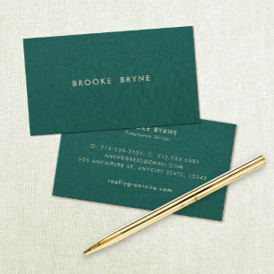 Blauwgroen Groen Modern Minimalistisch Professione Visitekaartje