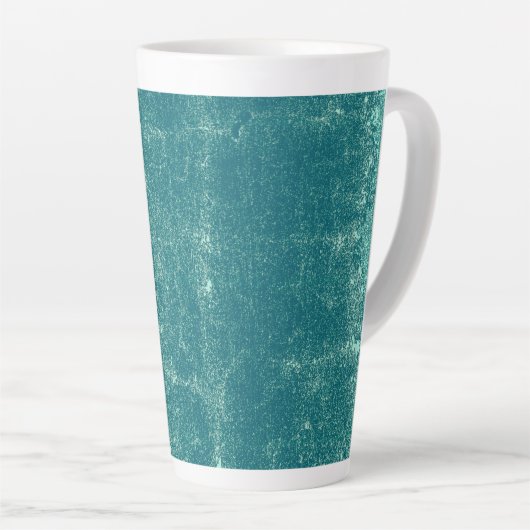 Blauwgroen groen patroon voor textuur Latte Mok (Rechterhoek)