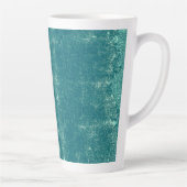  Blauwgroen groen patroon voor textuur Latte Mok (Rechts)