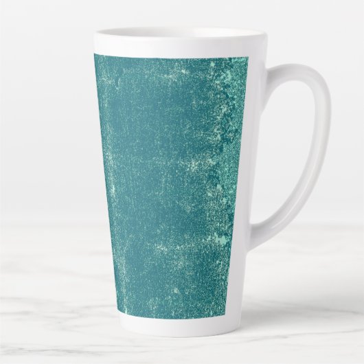  Blauwgroen groen patroon voor textuur Latte Mok (Rechts)