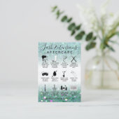 Blauwgroen groen pictogram Glitter Lash Extensions Visitekaartje (Staand voorkant)