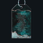 Blauwgroen Groen Roos Gouden Agaat Bruids Display  Cadeaulabel<br><div class="desc">Rich Peacock Blauwgroen Groen & Elegant Roos Gouden Faux Folie Waterverf Marmer Agaat Vergulde Geode Design,  met Modern en Script lettertypen. Luxe Trendy en Chic Vrijgezellenfeest Cadeau Labels! ~ Controleer mijn winkel om de volledige bruidssuite voor dit ontwerp te zien!</div>