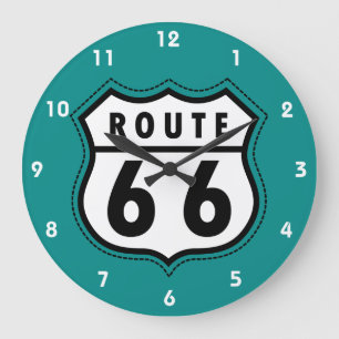Blauwgroen Groen Route 66 teken Grote Klok