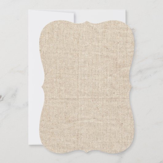 Blauwgroen Groen Rustic Burlap Vrijgezellenfeest Kaart (Achterkant)