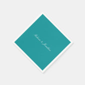 Blauwgroen groen servetten (Hoek)