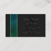 Blauwgroen Groen slangenpatroon met monogram Visitekaartje (Achterkant)