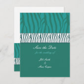 Blauwgroen Groen sparen de Datum Save The Date (Voorkant / Achterkant)