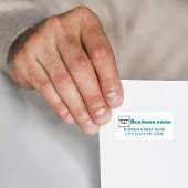 Blauwgroen groen tekstlabel voor zakelijk adres etiket