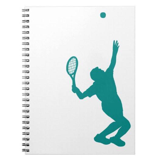 Blauwgroen groen tennis notitieboek (Voorkant)