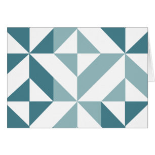 Blauwgroen groen twee-toon geometrische ZigZag