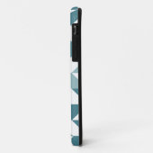 Blauwgroen groen twee-toon geometrische ZigZag Case-Mate iPhone Case (Achterkant/links)