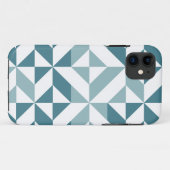 Blauwgroen groen twee-toon geometrische ZigZag Case-Mate iPhone Case (Achterkant (horizontaal))