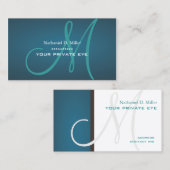 Blauwgroen Groen visitekaartje (Voorkant / Achterkant)