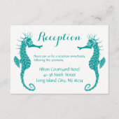 Blauwgroen groen weddenschap informatiekaartje (Voorkant)