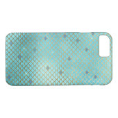 Blauwgroen Groen Zeemeermin Schaalpatroon Case-Mate iPhone Case (Achterkant (Horizontaal))