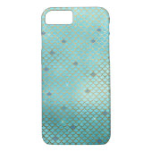 Blauwgroen Groen Zeemeermin Schaalpatroon Case-Mate iPhone Case (Achterkant)