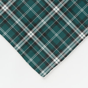 Blauwgroen groen, zwart en wit platform fleece deken