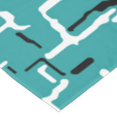 Blauwgroen groen zwart wit modern patroon tafelkleed (Gekanteld)