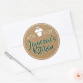 Blauwgroen groenboek Rhinestone Cupcake Label (Envelop)