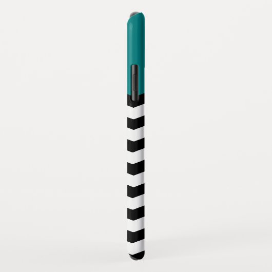 Blauwgroen groene aangepaste naam / zwarte en witt Case-Mate iPhone case (Achterkant/rechts)