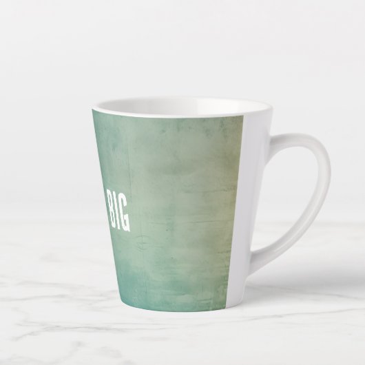 Blauwgroen groene Aqua textuur Latte Mok (Rechts)