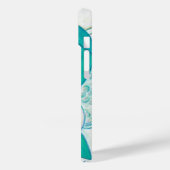 Blauwgroen Groene Bewustmaking Ribbon Angel iPhone Case-Mate iPhone Case (Achterkant / Links)
