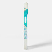 Blauwgroen Groene Bewustmaking Ribbon Angel iPhone Case-Mate iPhone Case (Achterkant / Rechts)